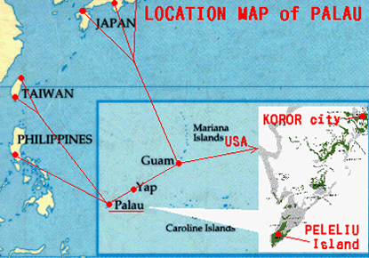 Map to Palau